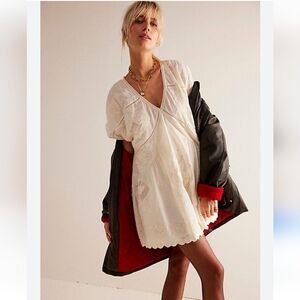 Free People Serenity Embroidered Cotton Mini Dress. Size Small.